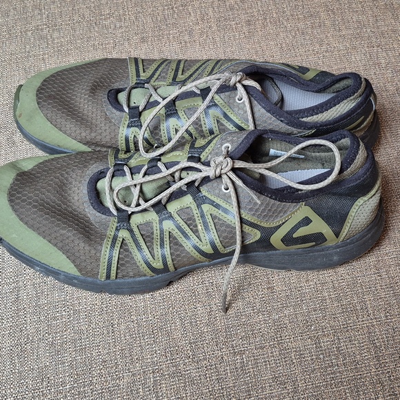 Salomon Men's Olive and Black Athletic Shoes - Picture 3 of 6